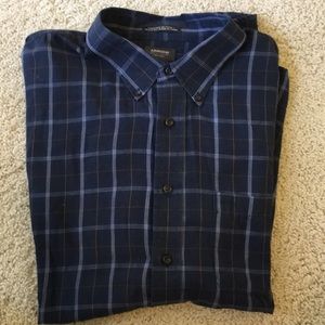 Blue printed men’s dress shirt. XXL